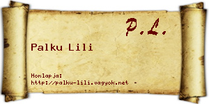 Palku Lili névjegykártya
